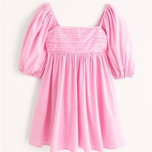 Abercrombie & Fitch, Emerson Poplin Puff Sleeve Mini Dress, NEW, NWT